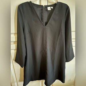 Black, cocktail dress, 3/4 length bell sleeves